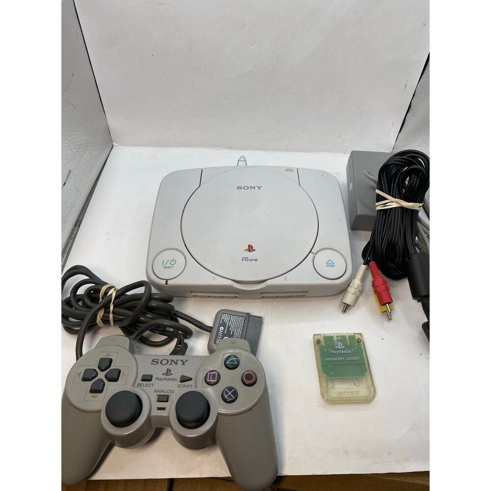 Sony PlayStation PS One Slim Console BUNDLE - Gray | SCPH-101 | Tested PS1